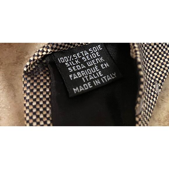 LONGCHAMP Paris Gray Silver 100% Silk Vtg Made In Italy Mens Tie HORSESHOE Rare - Picture 3 of 4